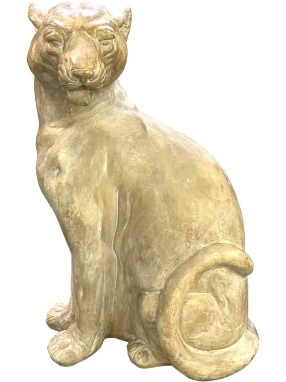 VINTAGE MID CENTURY MODERN CAT SCULPTURE 29" (1 of 7)