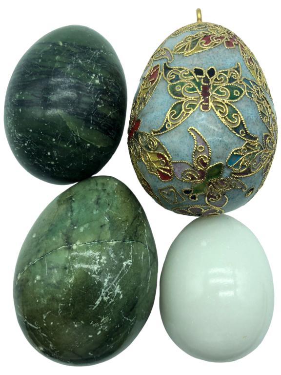 ALABASTER STYLE GENUINE HANDCRAFTED STONE SET (4) (1 of 6)