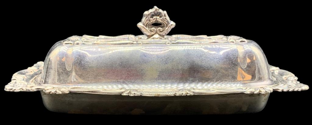 MORRIS HELLER STYLE SILVER PLATED BUTTER DISH (1 of 6)