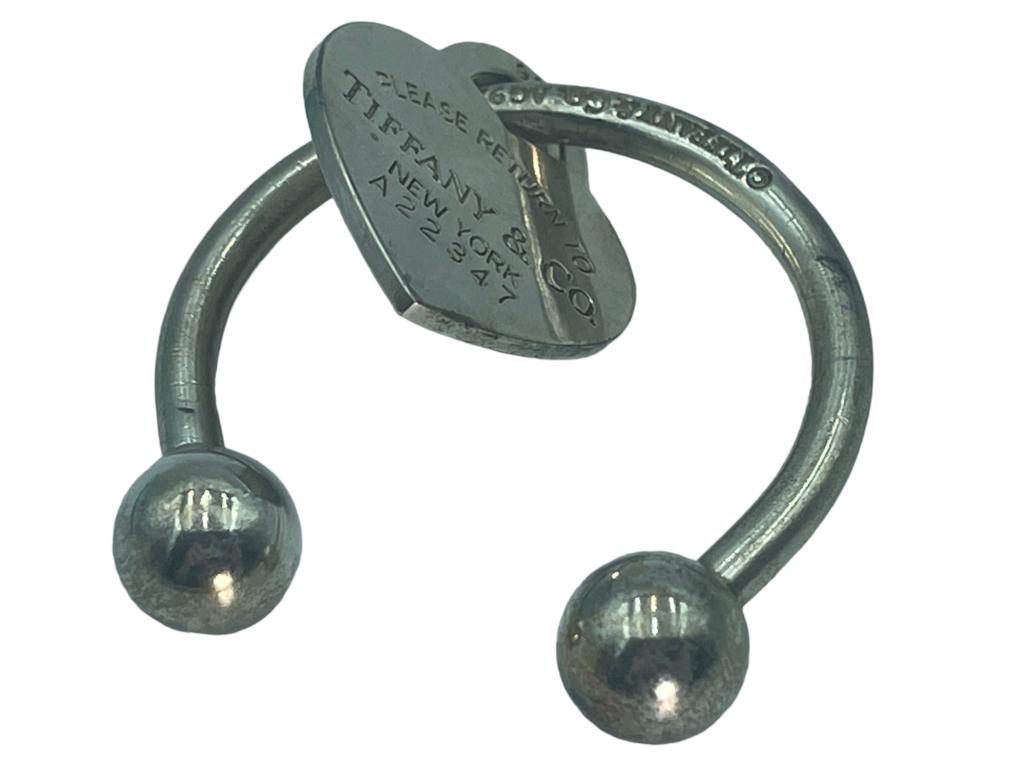 TIFFANY & CO STERLING SILVER TAG KEY CHAIN RING (1 of 3)