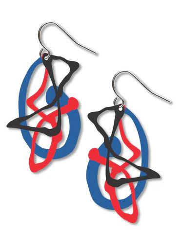 POLLOCK'S GHOSTS ART INSPIRED DROP EARRINGS (2) (1 of 3)