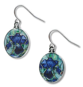 NEW VANGOGH IRISES SILVER DROP EARRINGS (2) (1 of 3)