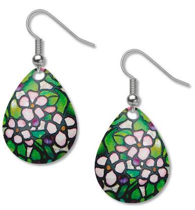 TIFFANY STAINED GLASS CHERRY BLOSSOM EARRINGS (2) (1 of 3)