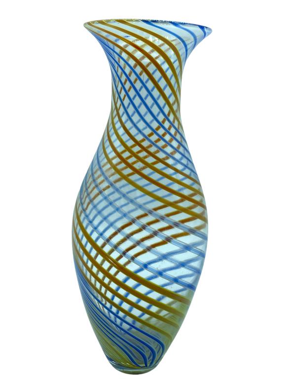 MID CENTURY MODERN MURANO STYLE ART GLASS VASE 16" (1 of 7)