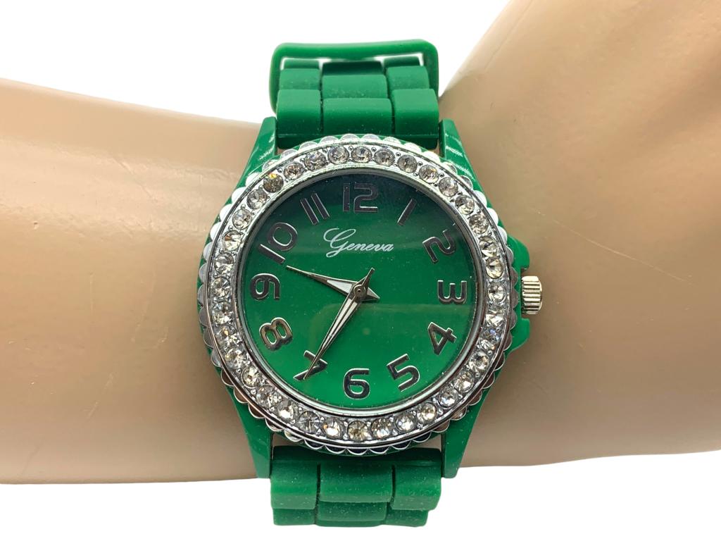 GENEVA WOMENS JEWELED WRIST WATCH (1 of 3)