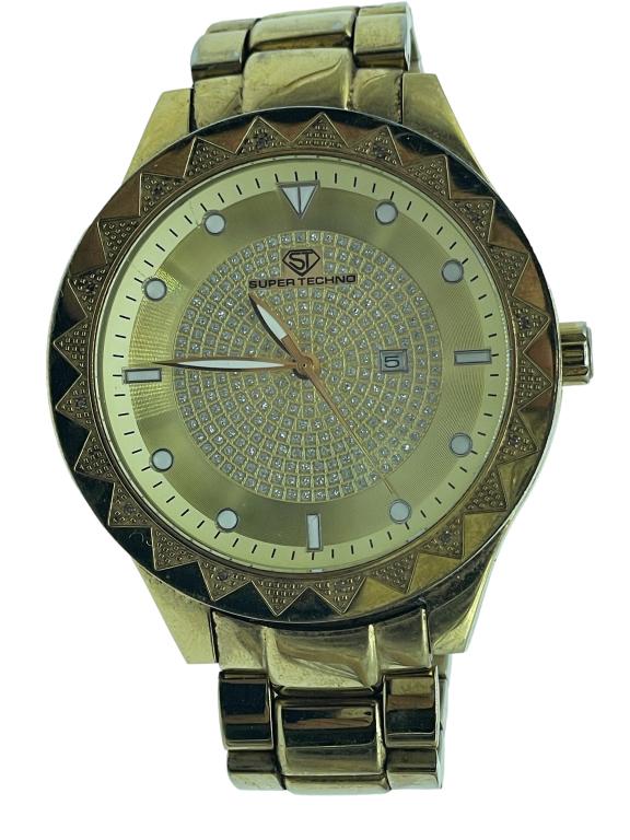 SUPER TECHNO MENS DIAMOND WATCH (1 of 9)