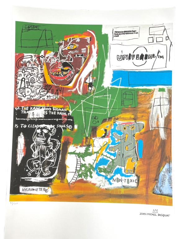 JEAN MICHEL BASQUIAT LITHOGRAPH PRINT 28" (1 of 6)
