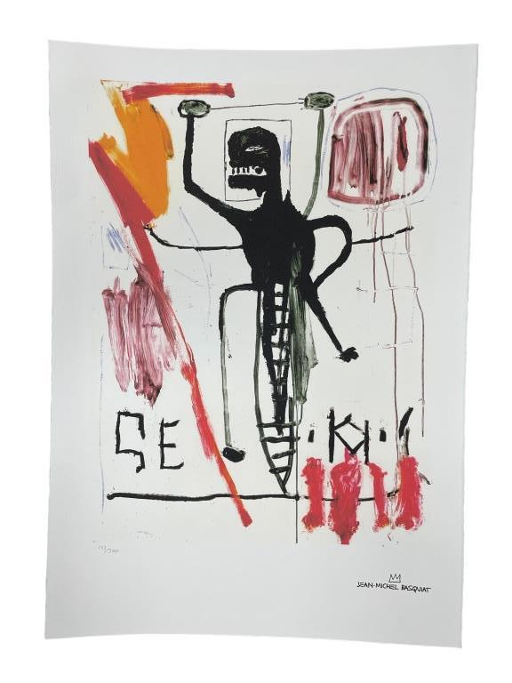 JEAN MICHEL BASQUIAT LITHOGRAPH PRINT 28" (1 of 6)