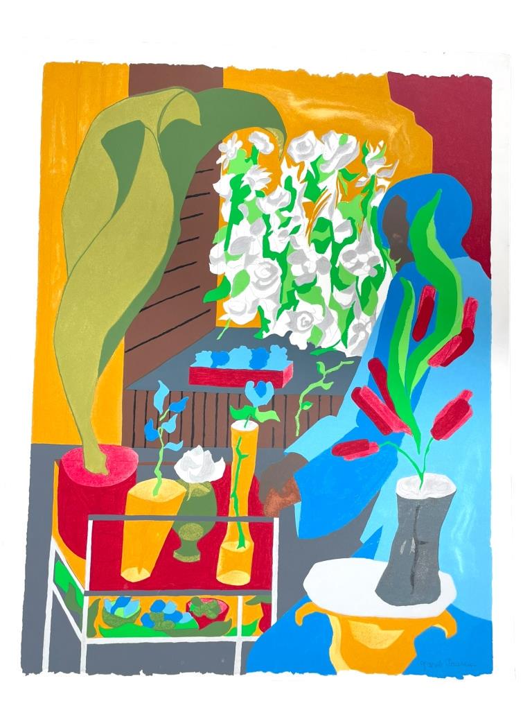 JACOB LAWRENCE SIGNED SILKSCREEN PRINT 31.5" (1 of 6)