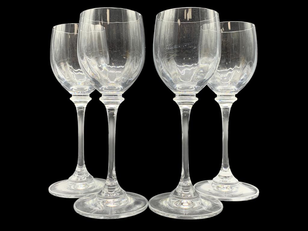 VTG CUT GLASS CORDIALS SET (4) 4.2" (1 of 5)