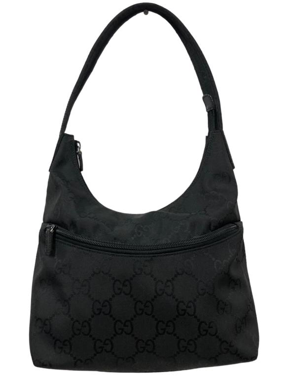 GUCCI BLACK  FRONT POCKET HOBO SHOULDER BAG (1 of 6)