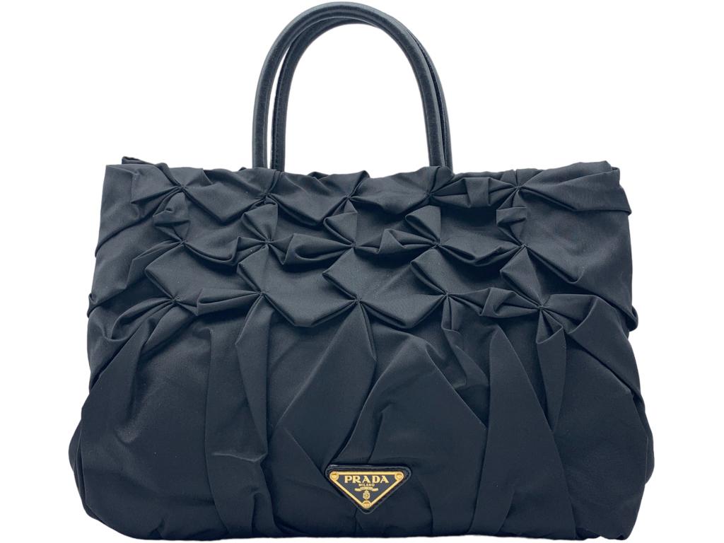 PRADA ORIGAMI PLEATED NYLON TOTE HANDBAG (1 of 5)