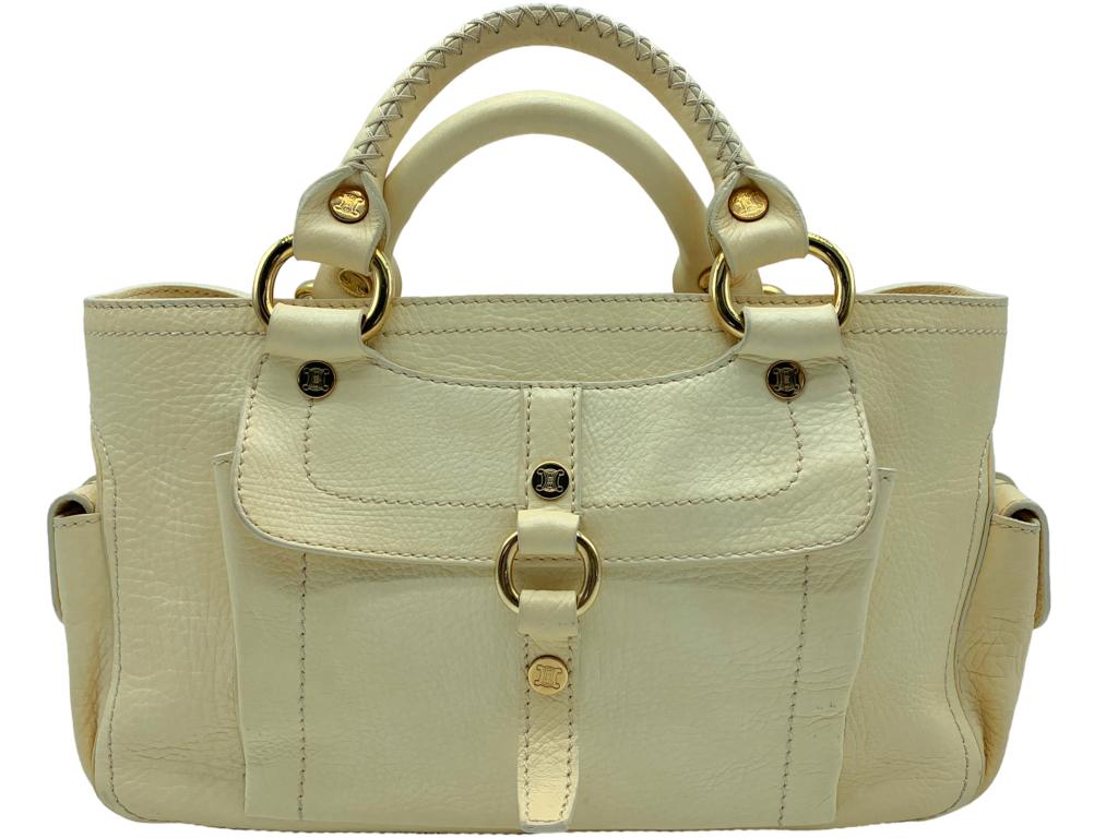 CELINE BOOGIE BAG PALE YELLOW  LEATHER SHOULDER BA (1 of 5)