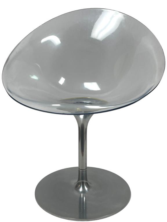 MID MOD KARTELL PHILLIPE STARCK EROS CHAIR: VINTAGE MID CENTURY MODERN KARTELL PHILIPPE STARCK EROS CHAIR-31" X 24" DIAMETER-18" SEAT HEIGHT-PRE OWNED CONDITION , MINOR WEAR-DP61323