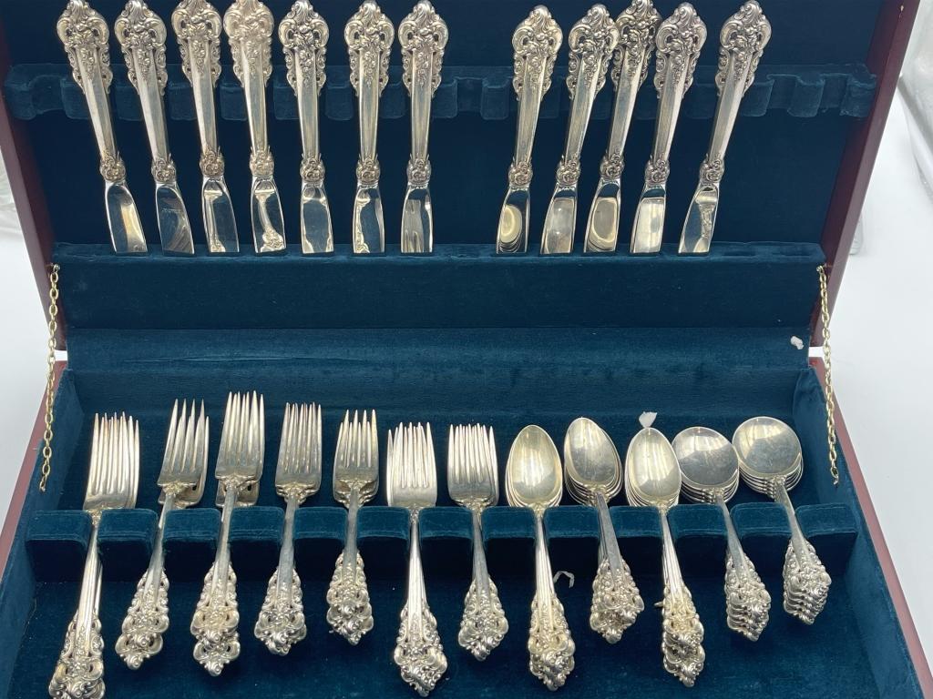 WALLACE "GRAND BAROQUE" STERLING FLATWARE 3402g (1 of 4)