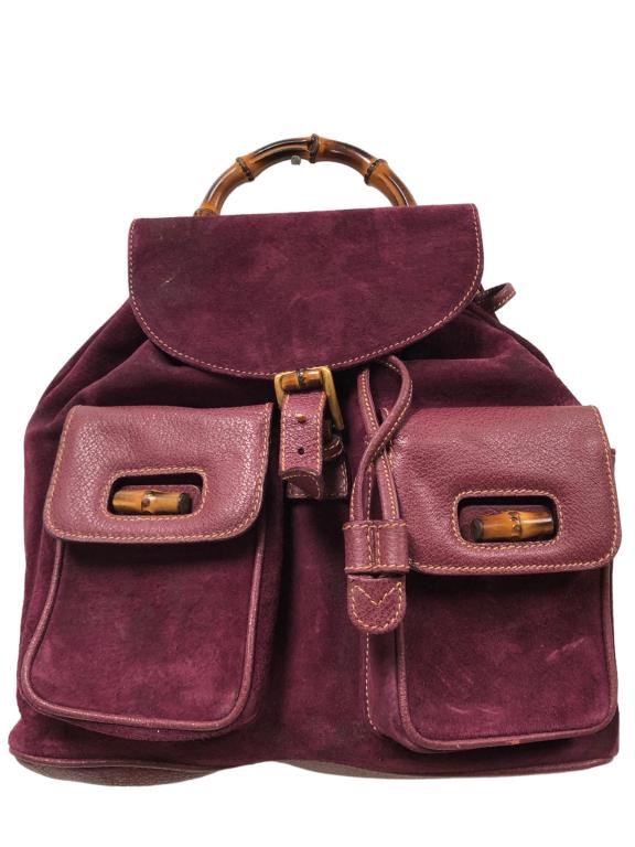 GUCCI PURPLE  LARGE BAMBOO BACKPACK (1 of 6)