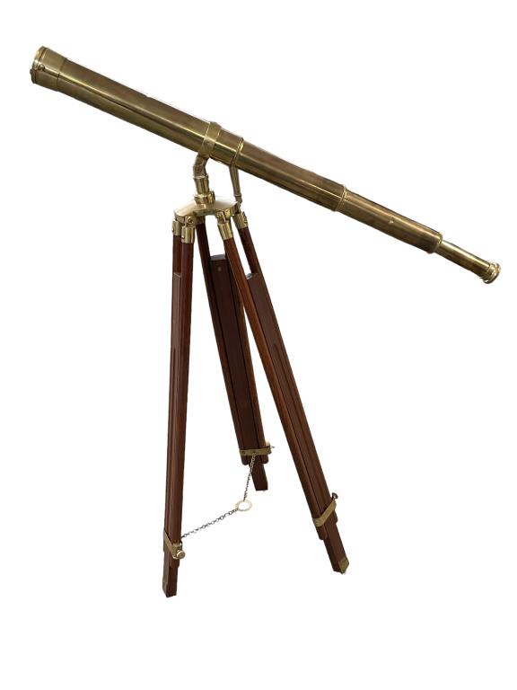 VINTAGE BRASS NAUTICAL TELESCOPE 37" (1 of 9)