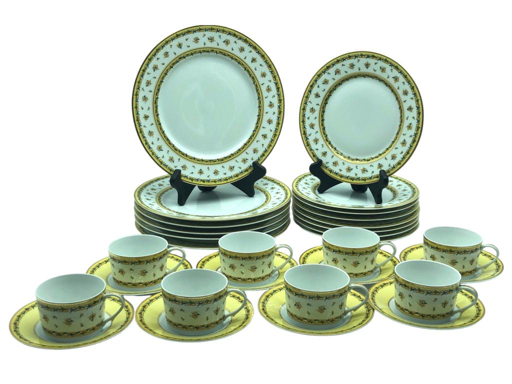 A. RAYNAUD LIMOGES "BOUGAINVILLE" CHINA SET (30) (1 of 13)