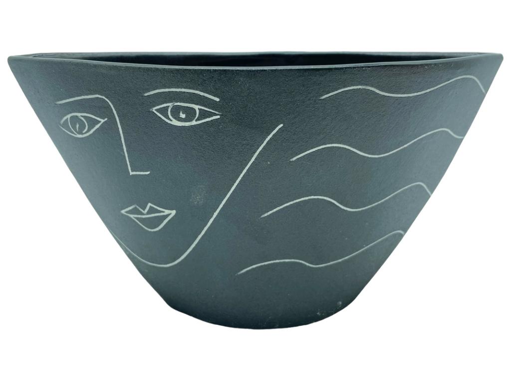 DONNA POLSENO SIGNED PICASSO STYLE ART VASE 8" (1 of 4)