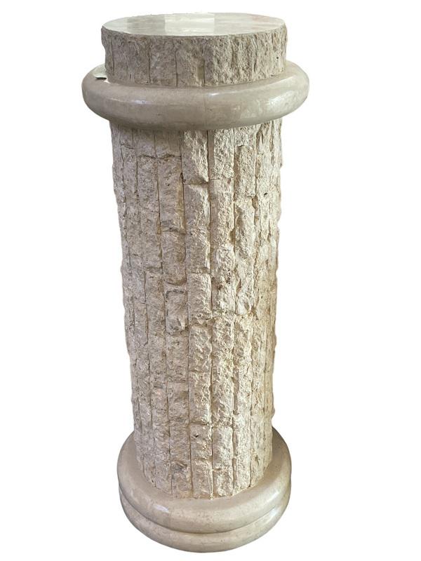 MAITLAND SMITH STYLE TESSELLATED STONE PEDESTAL (1 of 7)