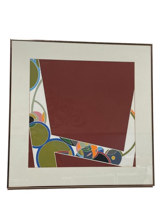 SIGNED MODERN ART LITHOGRAPH PRINT 29.5" (1 of 4)