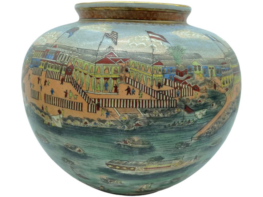 GUMP'S  "THIRTEEN FACTORIES" OF GUANGZHOU ART VASE (1 of 6)