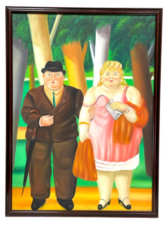 FERNANDO BOTERO STYLE OIL PAINTING 33" (1 of 5)