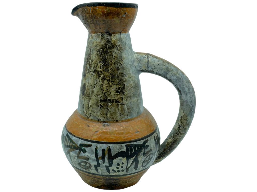 SIGNED ART MAYAN STYLE POTTERY VASE 15" (1 of 4)