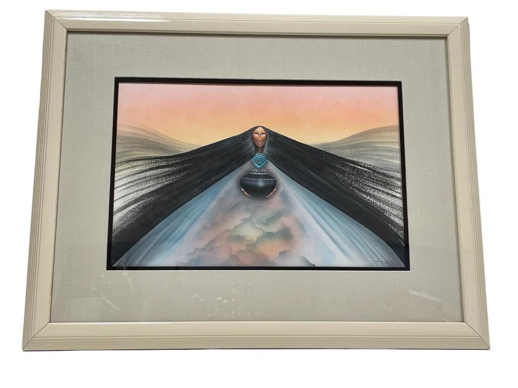 BENNIE NELSON YELLOWMAN ORIGINAL PAINTING 33" (1 of 4)