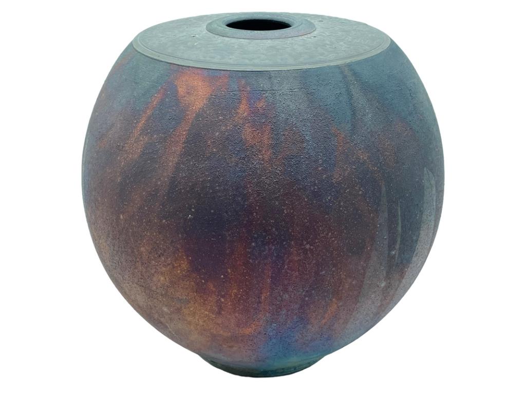 VTG CHRIST WOLFF RAKU POTTERY VESSEL 10" (1 of 6)