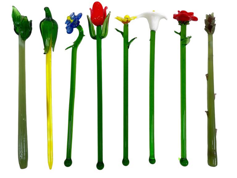 VTG MID MOD MURANO SWIZZLE STICK COCKTAIL STIRRERS (1 of 7)