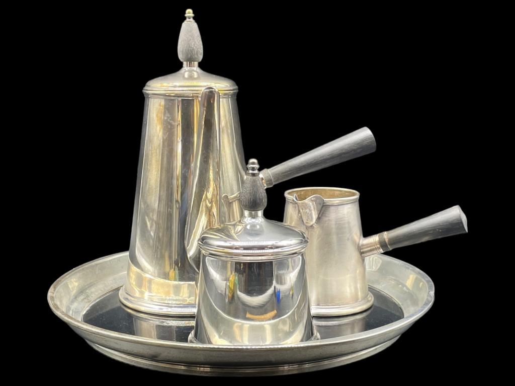 SHEFFIELD SILVER CO. VTG ART DECO COFFEE POT SET (1 of 12)