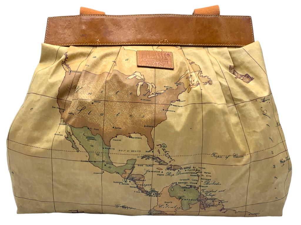 ALVIERO MARTINI 1ST CLASS WORLD MAP SHOPPING BAG (1 of 7)
