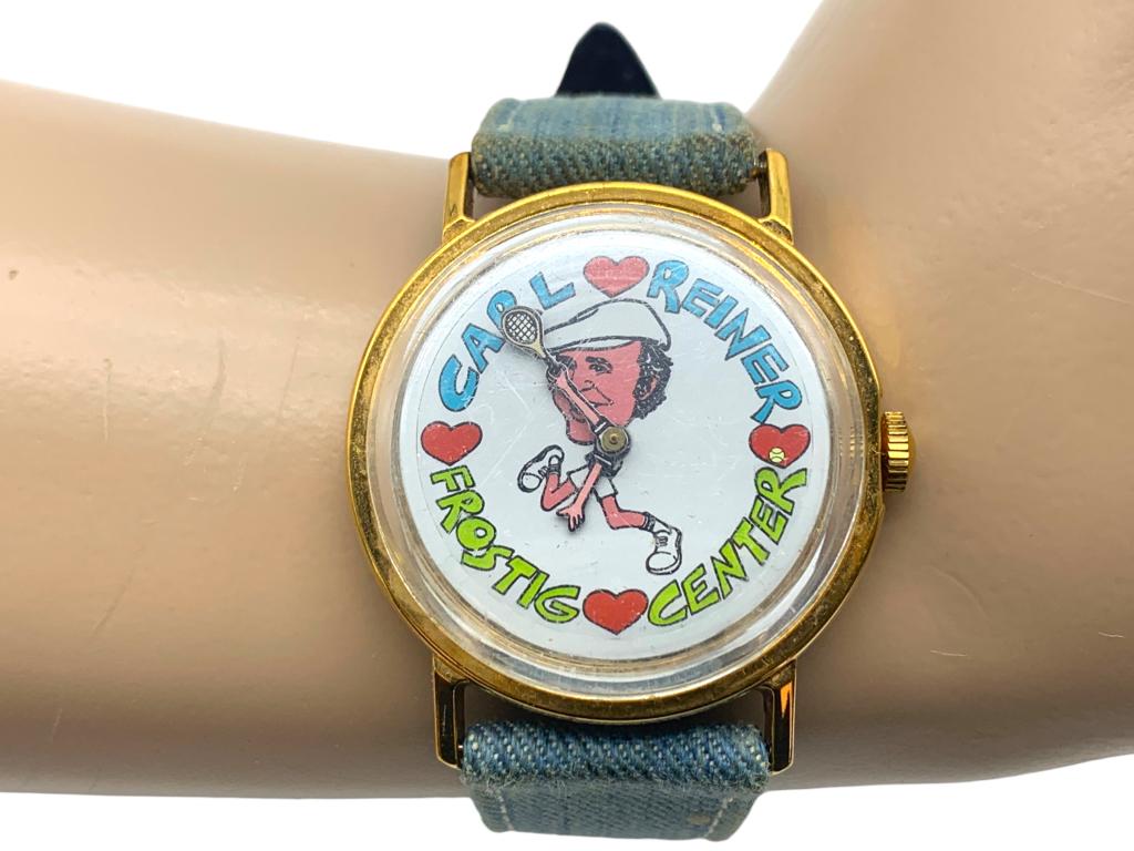 CARL REINER DENIM WRIST WATCH: -CARL REINER DENIM WRIST WATCH -JR 06/15