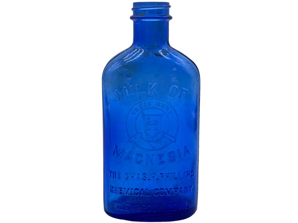 CHASE H. PHILLIPS MILK OF MAGNESA GLASS BOTTLE (1 of 3)