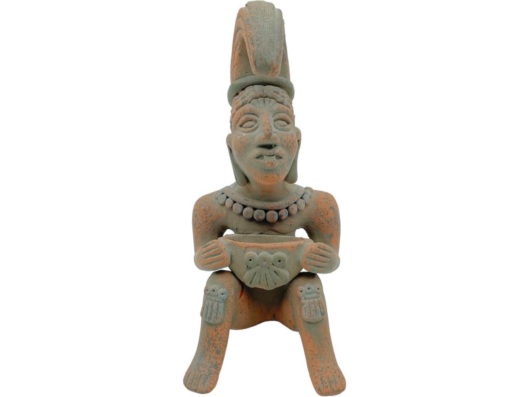 TERRACOTTA MAYAN AZTEC FOLK ART SCULPTURE 7" (1 of 6)
