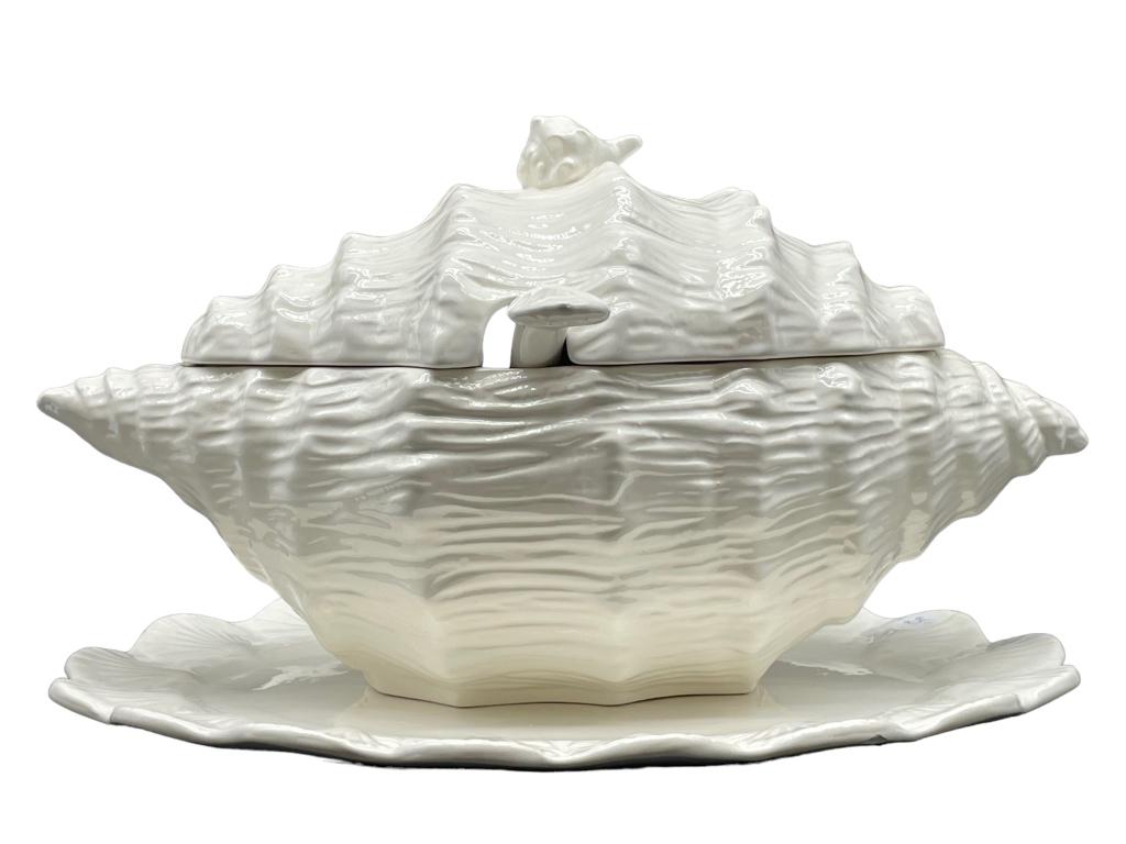 VTG ITALIAN WHITE CERAMIC SOUP TUREEN 12" (1 of 4)