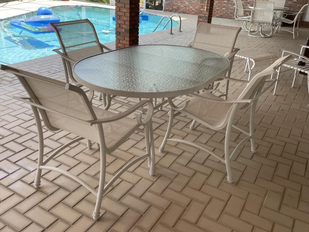 VINTAGE PATIO SET WITH 4 CHAIRS (1 of 1)