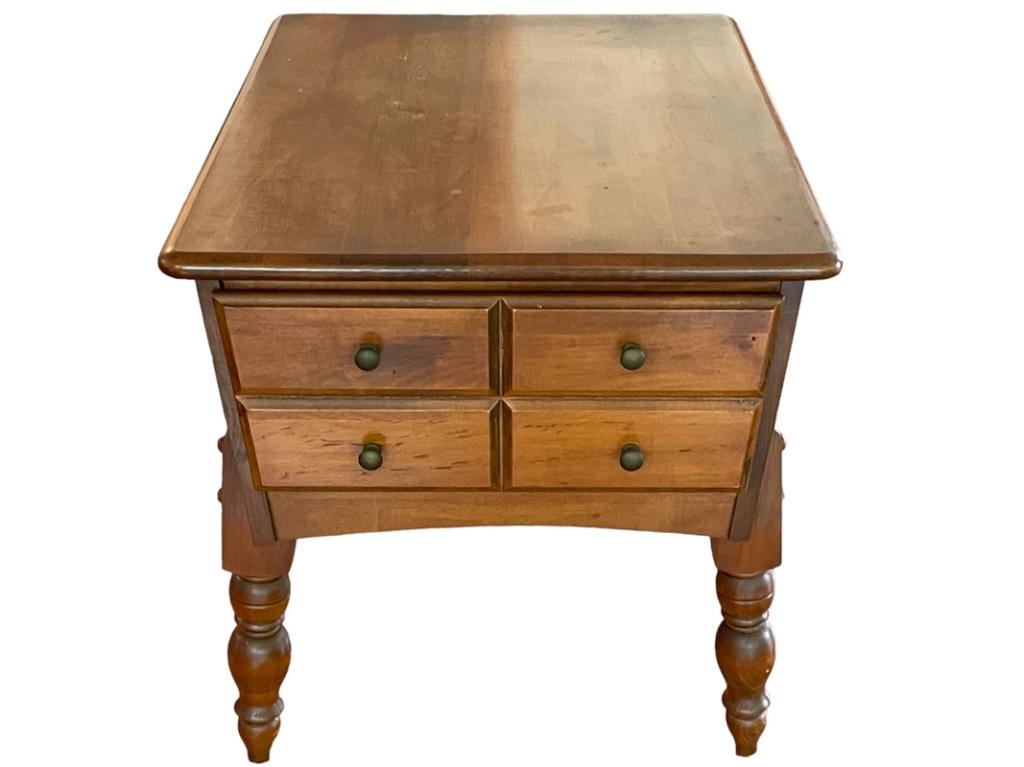 VINTAGE STICKLEY STYLE END TABLE W STORAGE DRAWER (1 of 8)