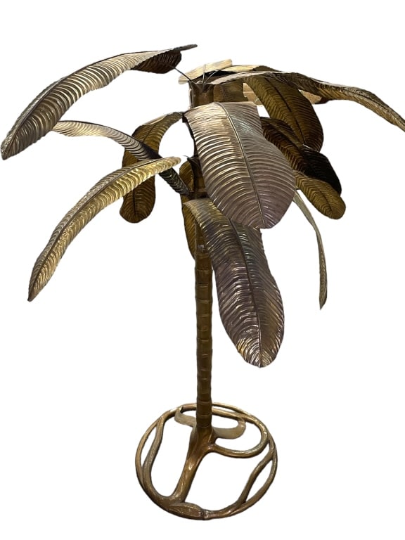 1970'S REGENCY STYLE BRASS PALM TREE 57" (1 of 7)