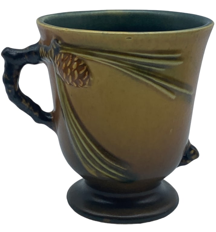 ROSEVILLE ART POTTERY PINECONE CUP 4" (1 of 5)