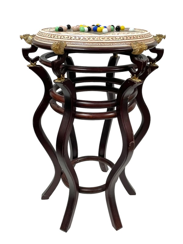 VINTAGE FRANKLIN MINT CHINESE CHECKERS ON STAND (1 of 6)