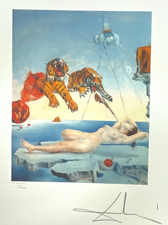 SALVADOR DALI HAND SIGNED LITHOGRAPH PRINT 26" (1 of 7)