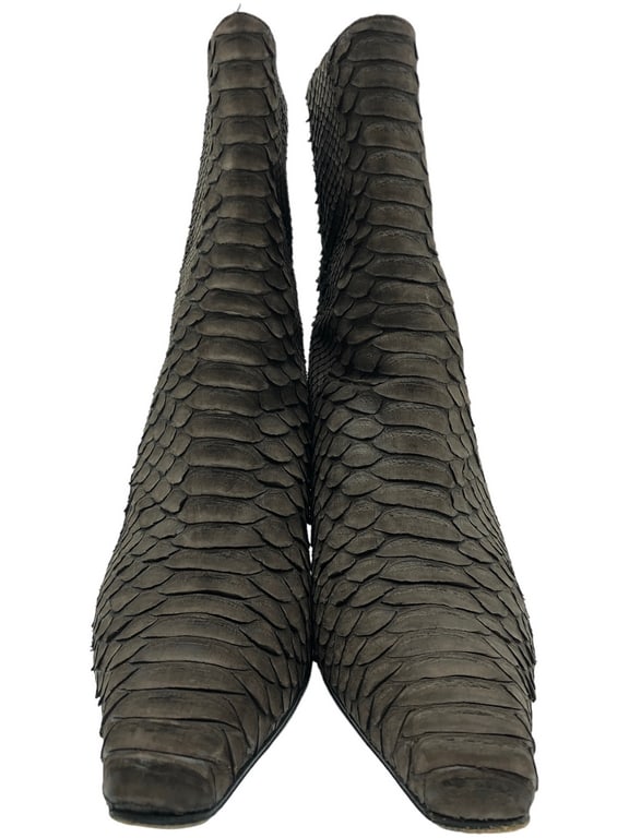 STUART WEITZMAN MEN'S PYTHON LEATHER BOOTS SZ 7B: STUART WEITZMAN MEN'S PYTHON LEATHER BOOTS-GOOD CONDITION-SIZE: 7B-FRO 8/1/23