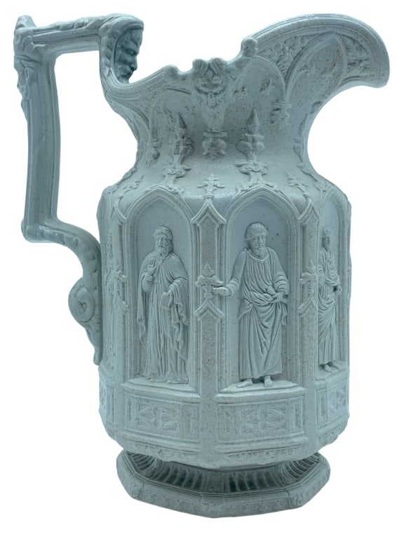 ORIGINAL CHARLES MEIGH POTTERY RELIGIOUS PITCHER (1 of 4)