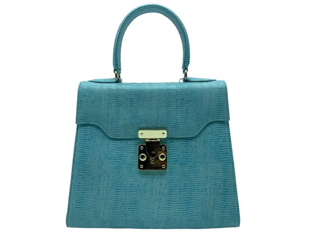 NEW LALO AQUA PRINTED IGUANA WOMENS HANDBAG (1 of 6)