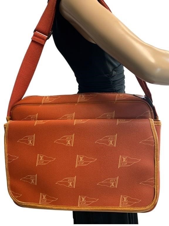 LOUIS VUITTON CALVI RED COATED CANVAS CROSSBODY (1 of 5)