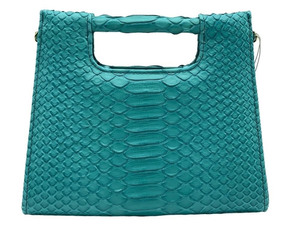 NEW LALO GENUINE PYTHON AQUA WOMENS HANGBAG (1 of 5)
