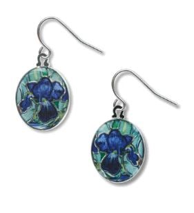 NEW IN BOX! VINCENT Van GOGH IRIS EARRINGS (1 of 3)