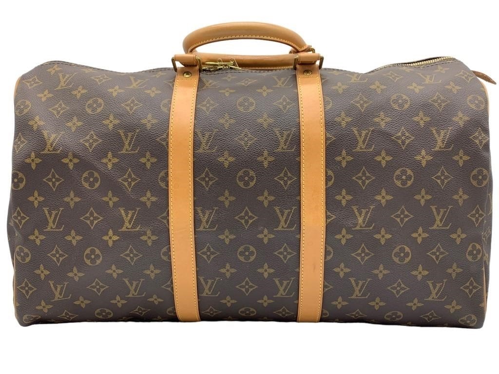 LOUIS VUITTON BROWN MONOGRAMMED KEEPALL 50 (1 of 6)